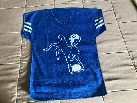 Indianapolis Colts Baltimore Throwback Logo Jersey Fan Rally Towel Promo Cover
