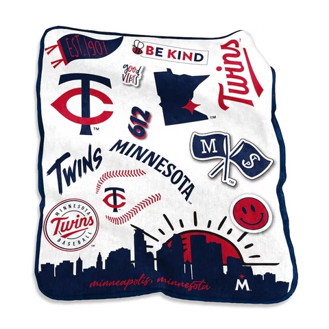 Minnesota Twins MLB 50'' x 60'' Native Raschel Throw Blanket-F52824501 Cover