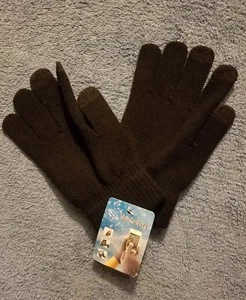  Women Winter Warmer Knit Knitted Casual Gloves Stretch One Size Black - Picture 1 of 3