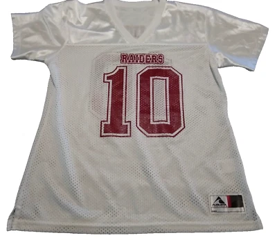 Raiders Ladies Large Jersey Garnet White #10 Augusta Sportswear - Image 1 of 4