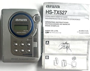 AIWA TX527 WALKMAN PORTABLE FM / AM 4 BAND STEREO RADIO WITH SUPER BASS NO TAPE - Picture 1 of 7