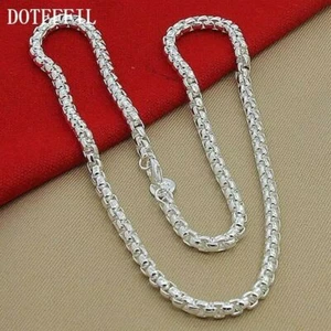 Fashion Solid 925 Sterling Silver Chain Necklace 18"/20"/22/24" Men Women Unisex - Picture 1 of 2