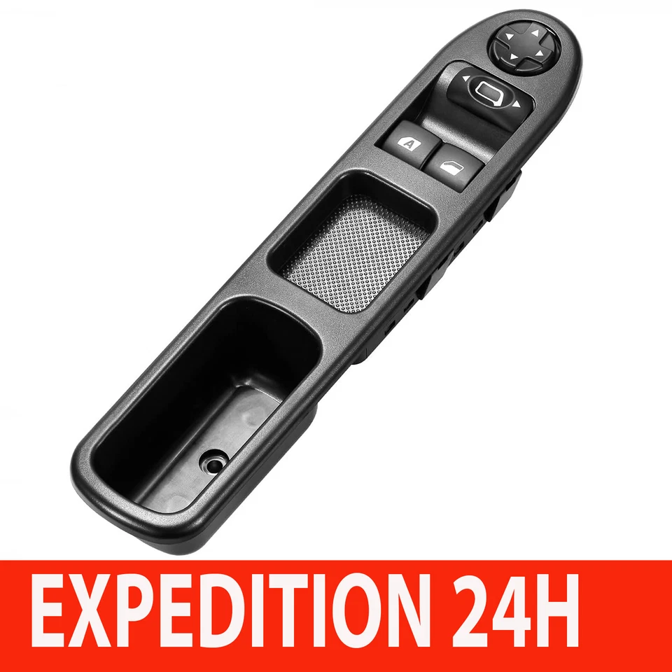 Commande bouton de leve vitre avant gauche pour PEUGEOT 207 = 6554QC 96548591XT - Photo 1/4