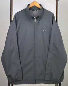NIKE Full Zip Mesh Lined Windbreaker Jacket Size 3XL Mens Gray Golf Hardshell - Picture 1 of 12