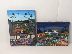 Lot Of 2 Ecuadorian Style Paintings Drawings - Picture 1 of 6