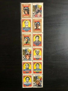 FRANCOBOLLI CHIUDILETTERA CALCIATORI E CANTANTI OTTIME CONDIZIONI - Picture 1 of 2