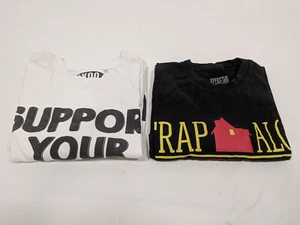 Akko Brand White T-Shirt & Effectus Clothing Brand Trap Alone Black T-shirt - Picture 1 of 12
