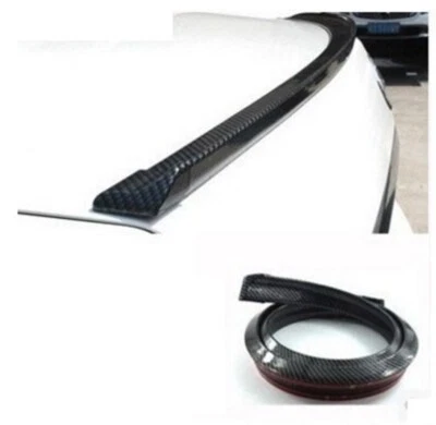 [EL] Kit de cuerpo de alerón de barbilla separador de labios cola negro universal de fibra de carbono negro Foto 1 de 4