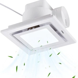 Bathroom Exhaust Fan with Light, 8 Inch Barthroom Ventilation Fan, 110 CFM 1.... - Picture 1 of 7