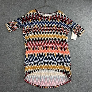 LuLaRoe Shirt Damen Top XXS Mehrfarbig Irma Tunika High Low Chevron Stretch - Bild 1 von 7