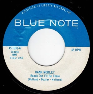 Sax Guitar Jazz  HANK MOBLEY "Reach Out I'll Be There"/"Goin Out" BLUE NOTE Mint - Picture 1 of 2