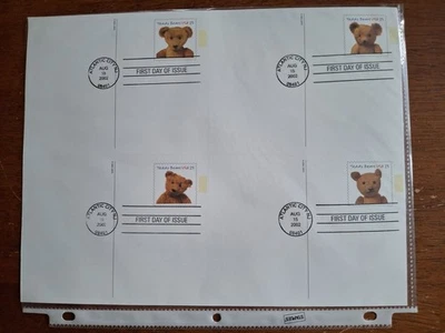 2002 Teddy Bears - Scott UX382-385 - Set of 4 Postcard First Day Issue FDCs - Image 1 of 2