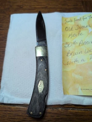 Schrade Old Timer Heritage Series 50T 0821 Bruin Lockback D2 Wood Folding Knife - Image 1 of 4