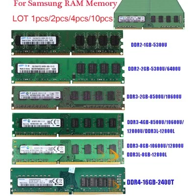 LOT Samsung 16GB 8GB 4GB 2GB 1GB 2RX8 DDR4/DDR3/DDR2 Desktop Memory RAM 240PIN - Image 1 of 4