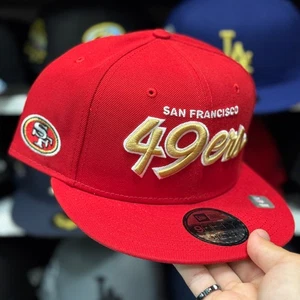 New Era San Francisco 49ers Script Logo 9FIFTY Snapback Rot - Bild 1 von 4