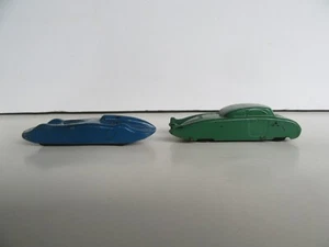 Vintage (2) Blue & Green Midgetoy Rockford, Illinois Streamline Race Car Toys - Picture 1 of 12