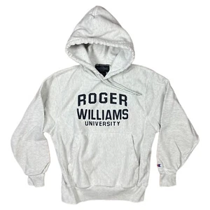 Vtg 90s 2000s CHAMPION REVERSE WEAVE Roger Williams U Grey Hoodie Men's S - Picture 1 of 7