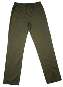 KING SIZE Men's Large 40 Tall Green Elastic Waist Draw String Zip Unhemmed Pants - Bild 1 von 11