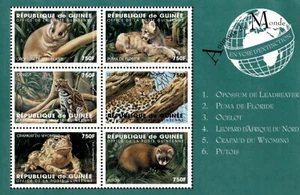 Guinea 1998 - Endangered Animals - Sheet of 6 Stamps - Scott #1477 - MNH - Picture 1 of 1