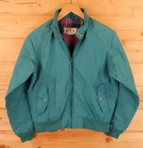 Vintage L.L. Bean Bomber Jacket Medium Made In USA Green - Picture 1 of 7