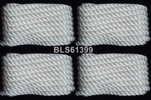 (4) WHITE Twisted 3/8" in x 20' ft Boat Marine Dock Lines Mooring Docking Ropes - Picture 1 of 6