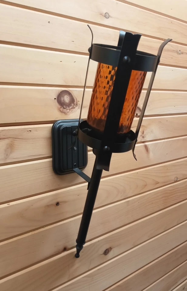 Aplique Tudor misión gótica vintage lámpara artesanía Foto 1 de 4