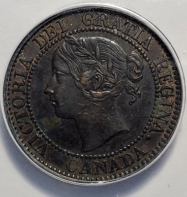 Canada 1859/8 Large Cent Wide 9 ANACS EF45 Details Corroded - Image 1 of 4