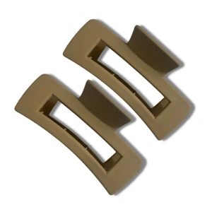Mia Beauty Abrazadera de mandíbula Garra de cabello Accesible para Updos- Mate Taupe 2 PIEZAS - Imagen 1 de 6