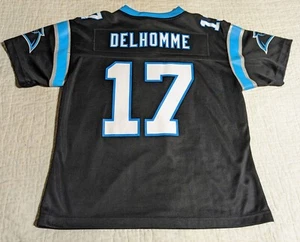 Carolina Panthers Jersey Youth M Medium Black Jake Delhomme Reebok NFL Y2K  - Picture 1 of 11