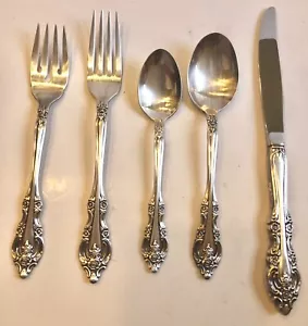 Posate vintage Oneida Silver Artistry traforate SilverPlate 5 pezzi posto - Foto 1 di 9
