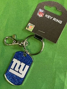 NFL New York Giants Glitter Sparkly Keychain Key Ring w/Clip NWT - Picture 1 of 4