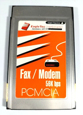 Eagle Tee Fax/Modem 58K bps PCMCIA PC Card V.90, X2 BSc.34 used - Image 1 of 4