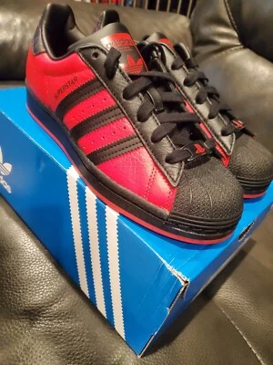 Adidas Superstar Marvel Spider-Man Miles Morales PS5- Men's Size 4.5 GV7128 DS - Image 1 of 4