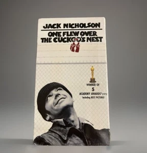 One Flew Over The Cuckoo's Nest 1975 Movie (VHS 1993) Acad Award Jack Nicholson - Picture 1 of 5