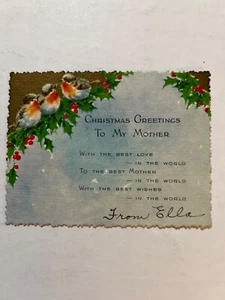 Vintage 30er Jahre Weihnachtsgrußkarte tolle Grafik - Bild 1 von 2