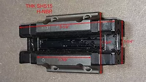 Carro guía lineal THK de 3-1/4"" de largo 1-3/4"" de ancho SHS15 H-NBR - Imagen 1 de 12