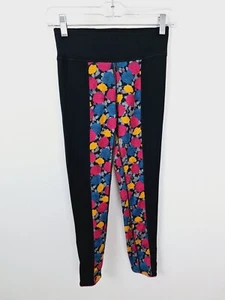 Nike Leggings Pants M Black Multicolor Floral Dri Fit Girls - Picture 1 of 6