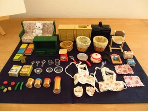 Sylvanian Families Calico Critters Bulk JUNK Vtg Furniture Cooking Tools RARE - Picture 1 of 17
