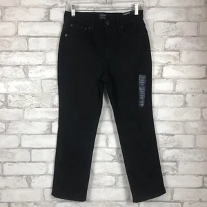 J.CREW Women's Essential Straight All-Day Stretch Black Jean PETITE 26P BT024 - Picture 1 of 6