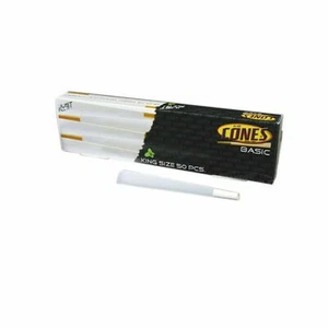 Cones Basic - Premium King Size Thin Paper Pre-Rolled Cones 50 Cones Per Pack - Picture 1 of 11