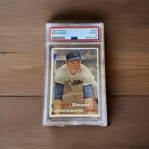1957 Topps #284 Don Zimmer PSA 4 VG-EX Brooklyn Dodgers - Bild 1 von 3