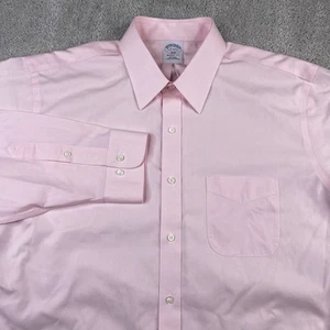 Brooks Brothers Shirt Mens 17 34-35 Pink Regent Fit Non-Iron Cotton NEW NWT - Picture 1 of 14