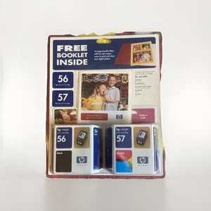 NEW HP 57 Black & 56 Tri-Color Inkjet Cartridge EXP 2005 SEALED - Photo 1/2