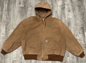 Chaqueta con Capucha Carhartt J131 BRN Forrada Térmica Lona Pato Trabajo - Imagen 1 de 11