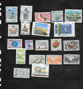 LIBANON 20 VERSCHIEDENE GEBRAUCHTE SEHR SCHÖNE BRIEFMARKENSAMMLUNG LOT PAKETSATZ INKL. GROß - Bild 1 von 1