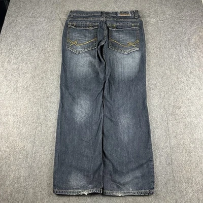 Y2K Jean Skater Grunge Hip Hop Rave Punk 34 x 32 Vintage Bordado Solapa Bolsillo Foto 1 de 4