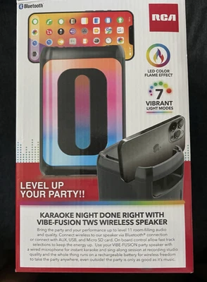 RCA Vibe Fusion Flame Party Portable Bluetooth Speaker - Image 1 of 2