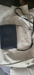 Tori Burch leather Crossbody Bag Purse Thea Flat Wallet Black NWT - Picture 1 of 7