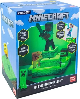Paladone Minecraft Steve Diorama Leuchte 30cm Neu - Bild 1 von 2