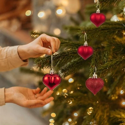 12Pcs/Set Christmas Tree Xmas Decor Baubles Birthday Party Wedding Ornament UK - Image 1 of 4